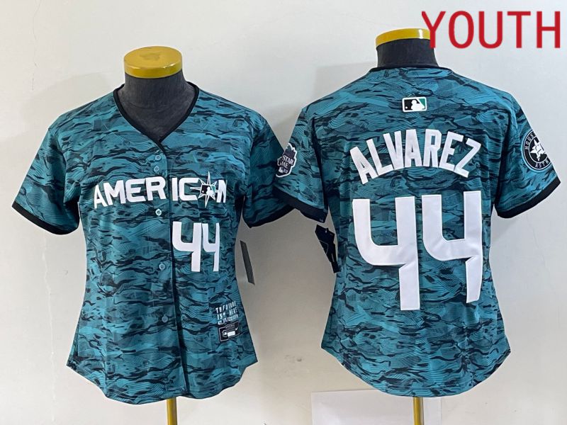 Youth Houston Astros #44 Alvarez American League Nike Green 2023 MLB All Star Jersey->youth mlb jersey->Youth Jersey